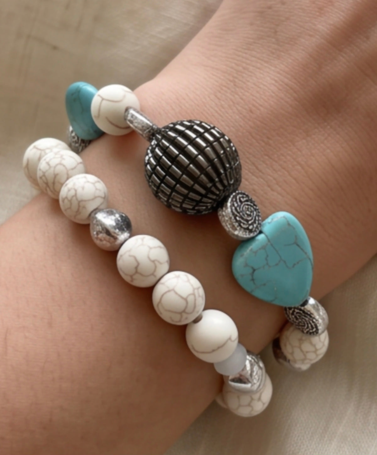 Howlite Bracelet Set