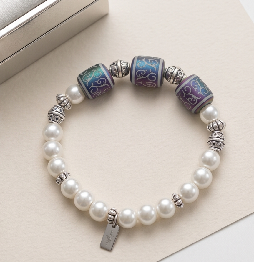 Filagree Pearl Bracelet