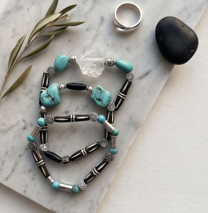 Crystal Quartz Bracelet Set