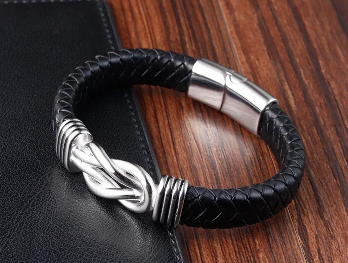 The Black and Silver Infinity Bracelet