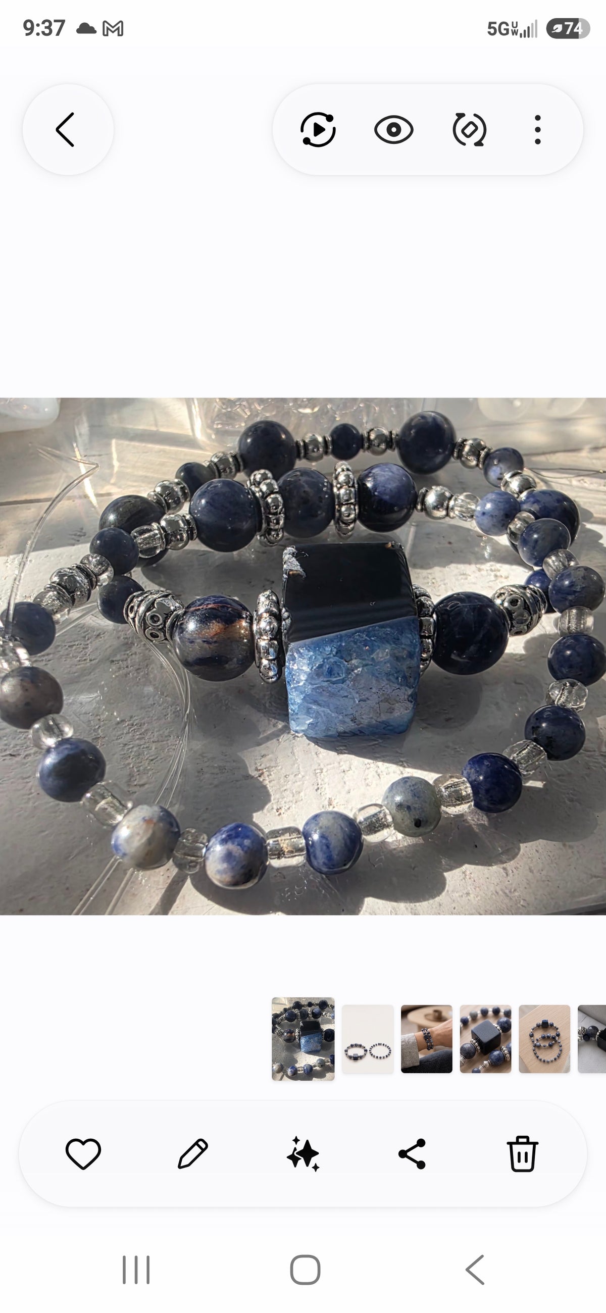Royal Blue Gemstone Bracelet Set