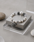 Pearls and heart bracelet