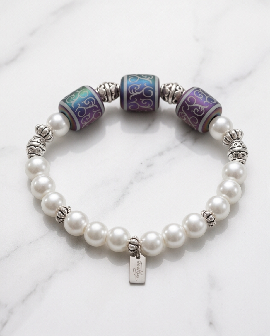 Filagree Pearl Bracelet