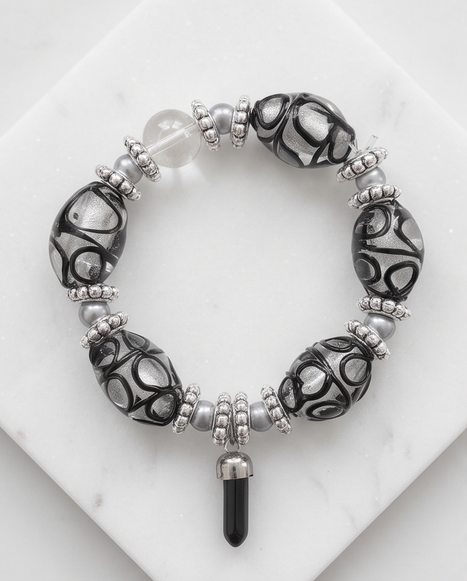 Black Swirl Bracelet