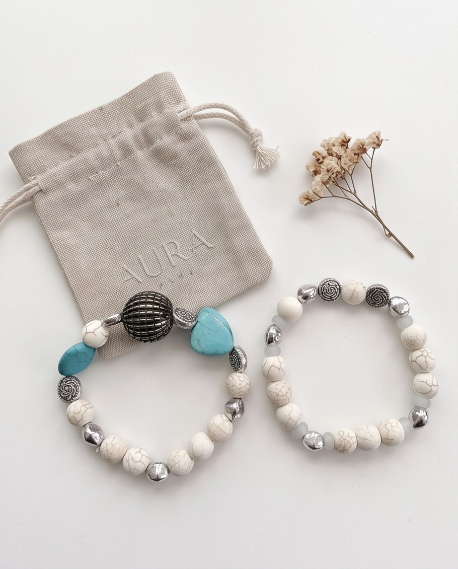Howlite Bracelet Set