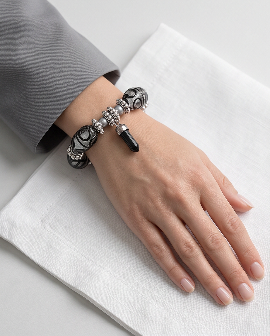 Black Swirl Bracelet