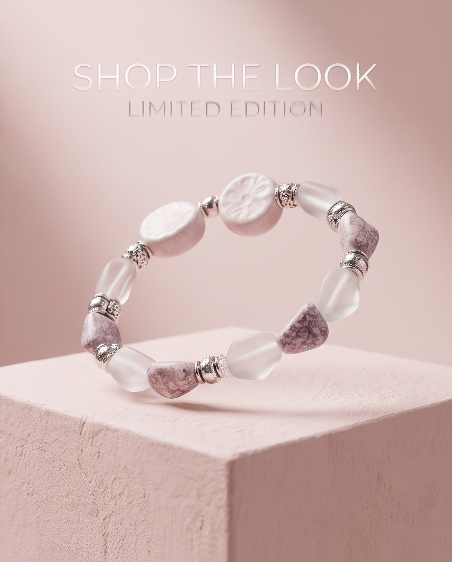 Sea glass Pink Bracelet