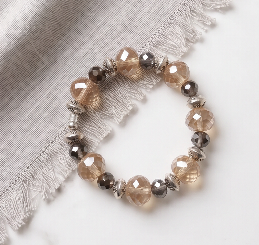 Champagne and Smoke Bracelet