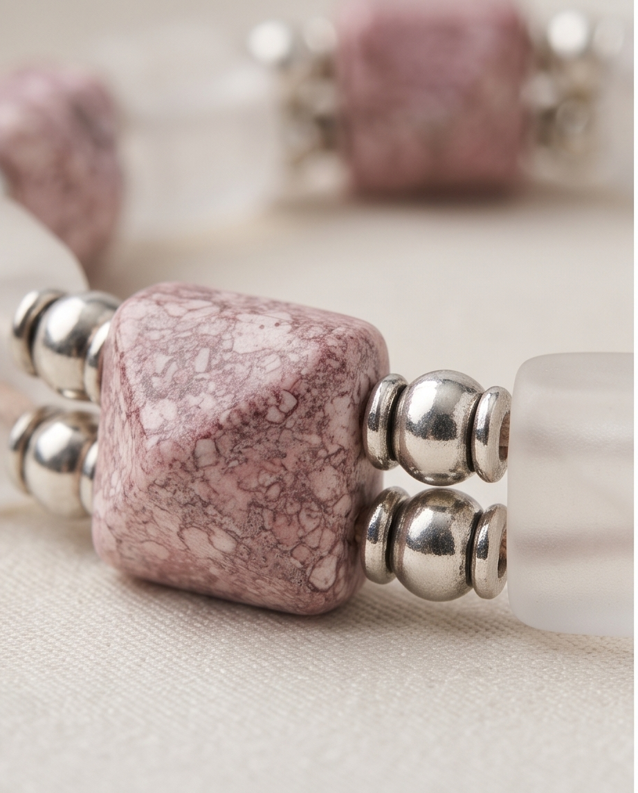 Sea glass Pink Bracelet