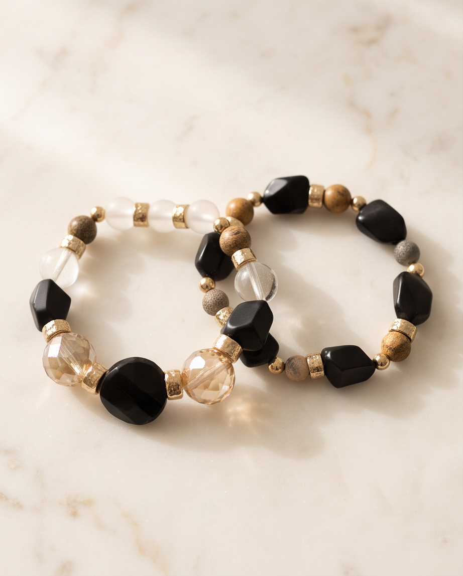Geo Layered Bracelet Set