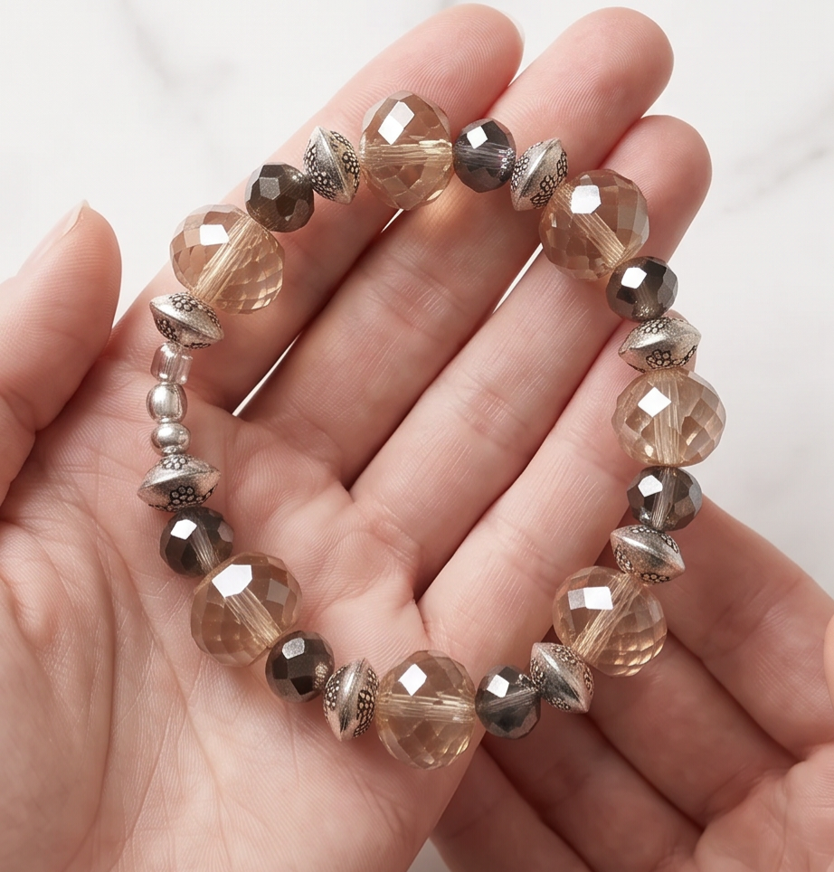 Champagne and Smoke Bracelet