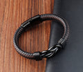 Black & Dark Brown Infinity Bracelet