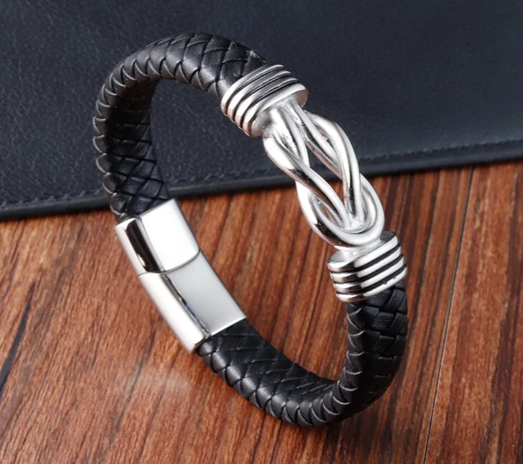The Black and Silver Infinity Bracelet
