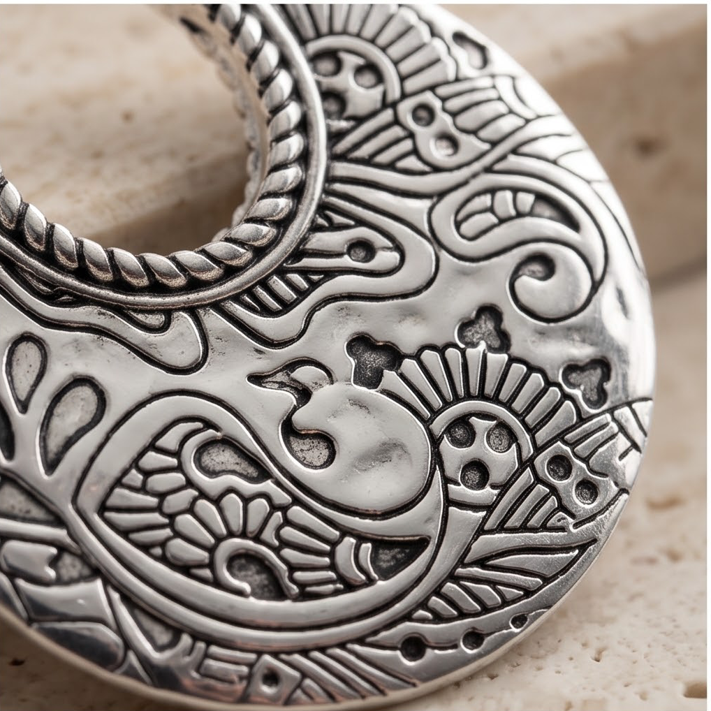 Silver Crescent Earrings