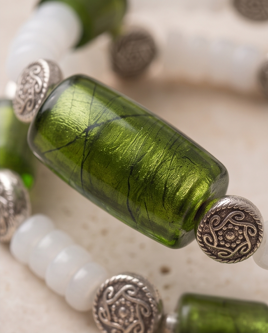 Olive Cylindrical Bracelets