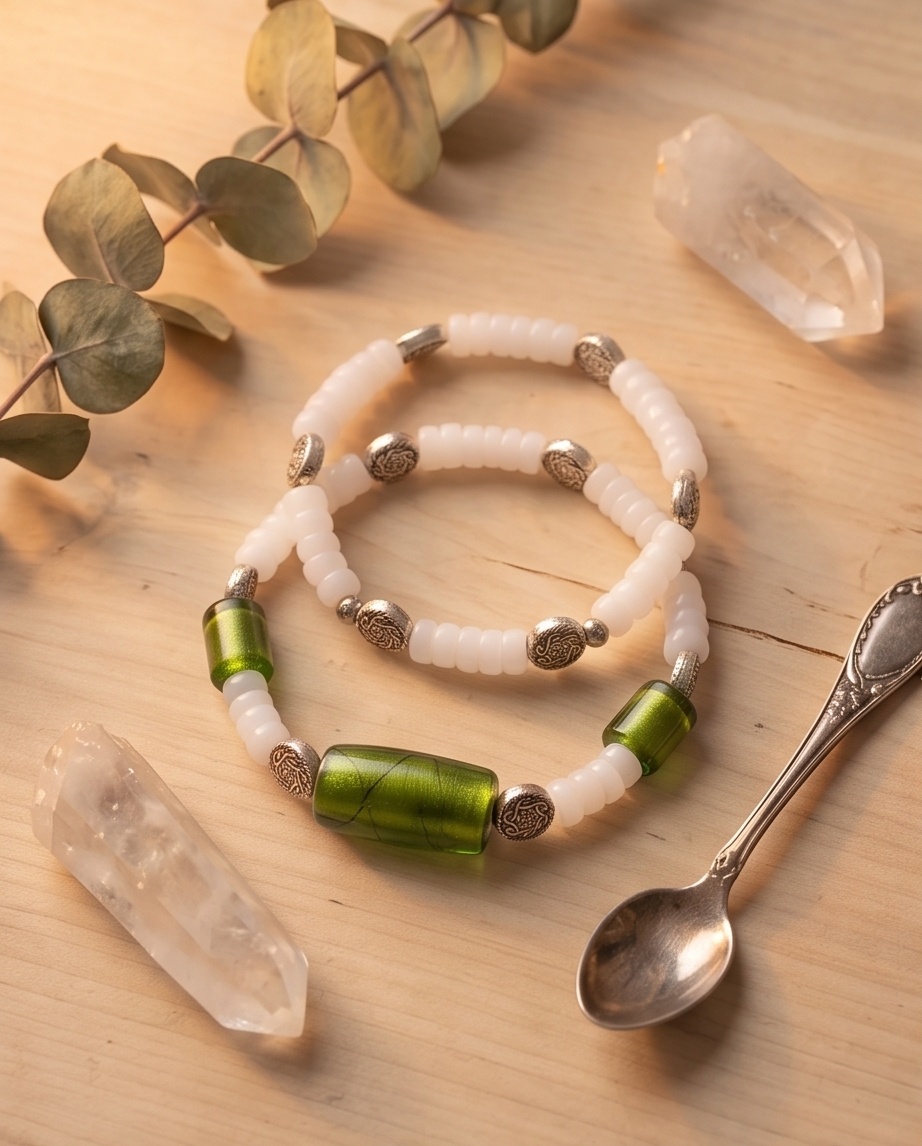 Olive Cylindrical Bracelets