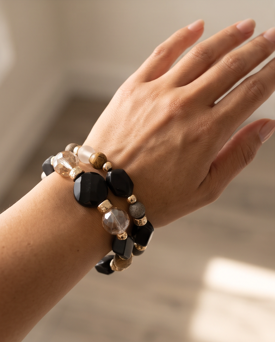 Geo Layered Bracelet Set