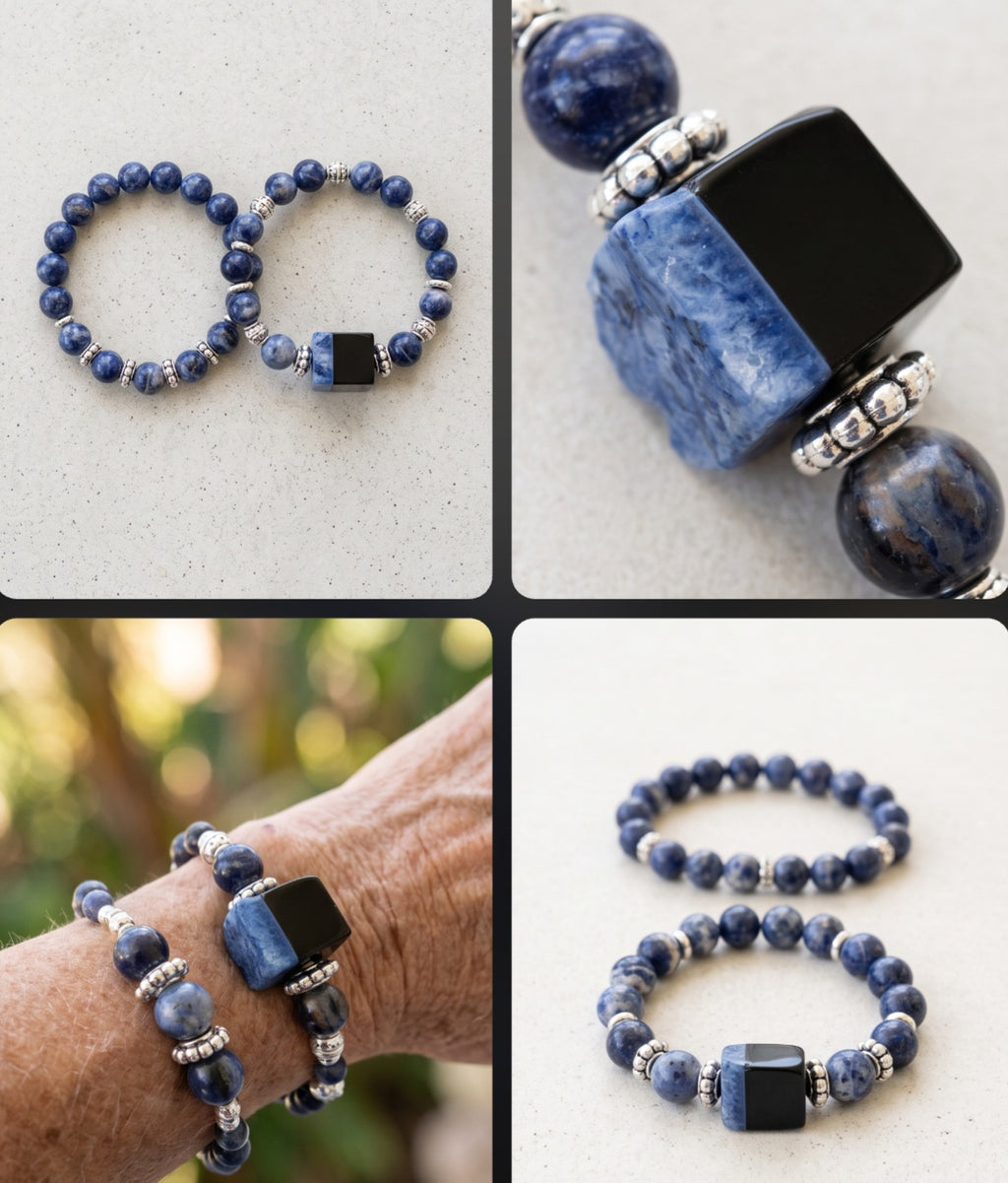 Royal Blue Gemstone Bracelet Set