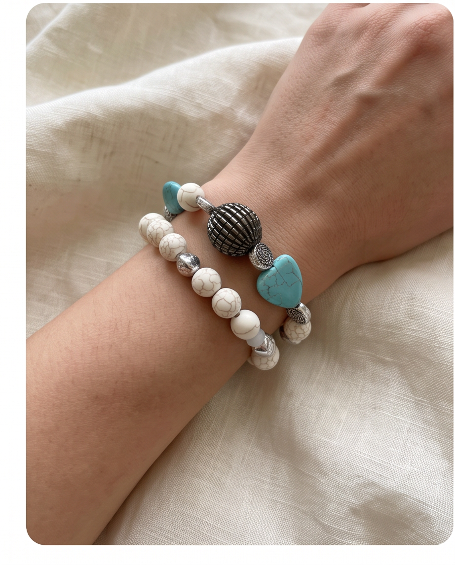 Howlite Bracelet Set