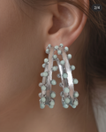 Silver and Mint Earrings