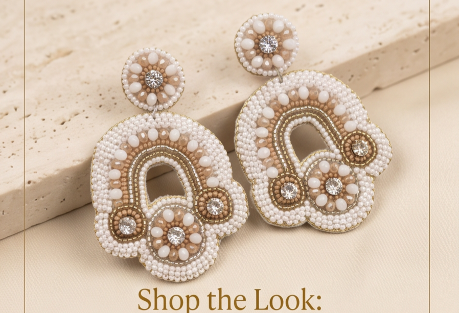 Neutral Seed Bead Earrings