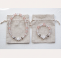 Ethereal Pink Necklace and Bracelet