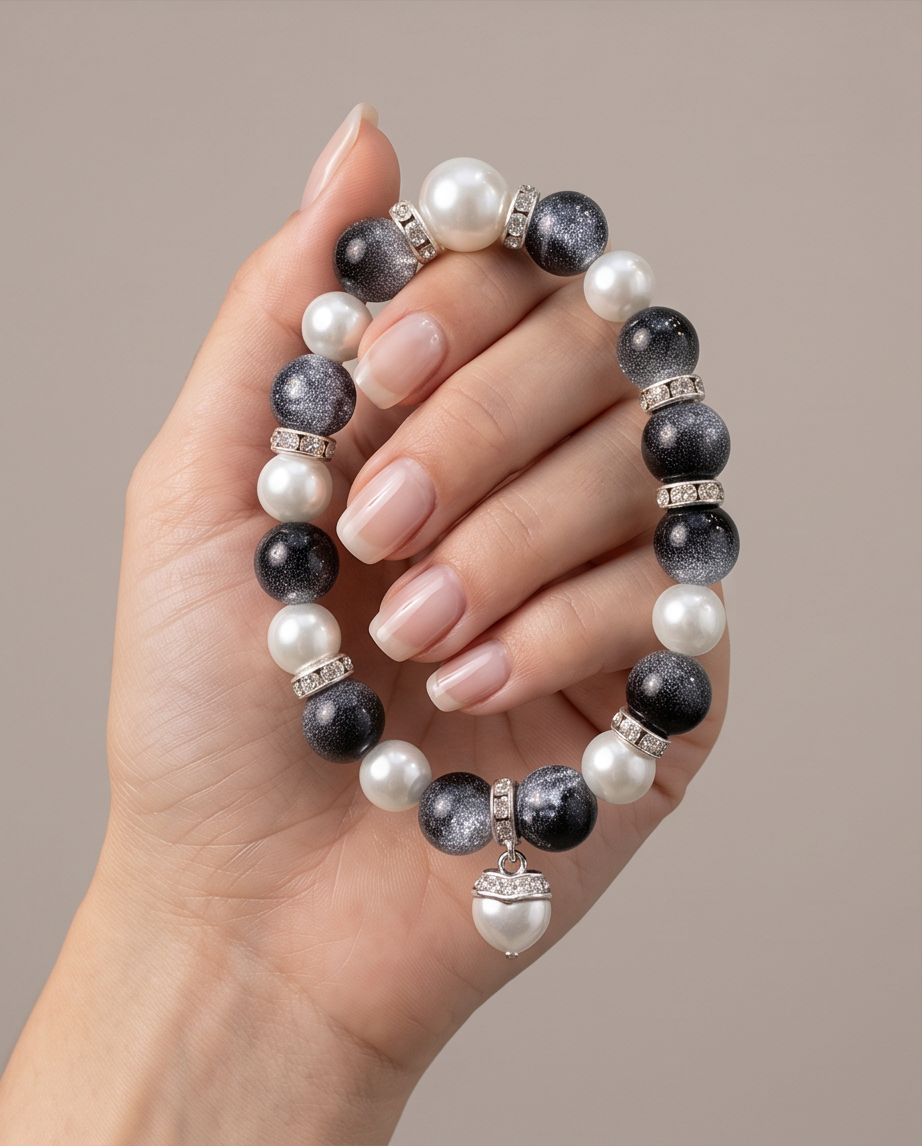 Chambray Pearl Bracelet