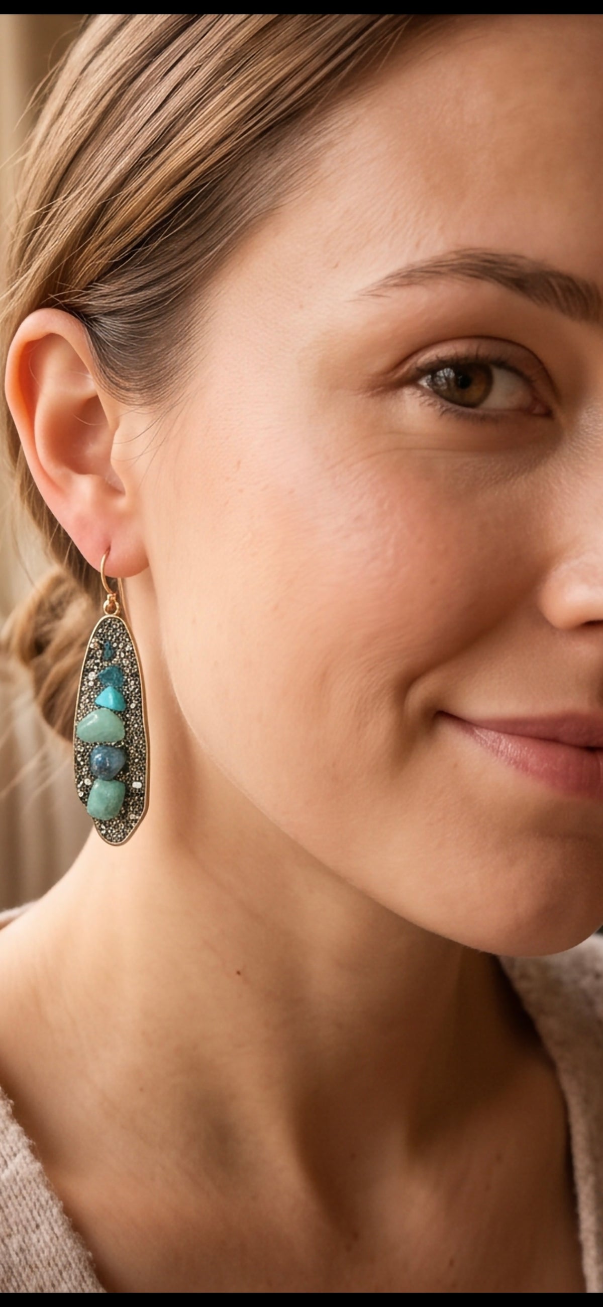 Pewter & Pyrite earrings