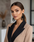 Black Teardrop Earrings