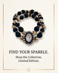 Black and gold double bracelet