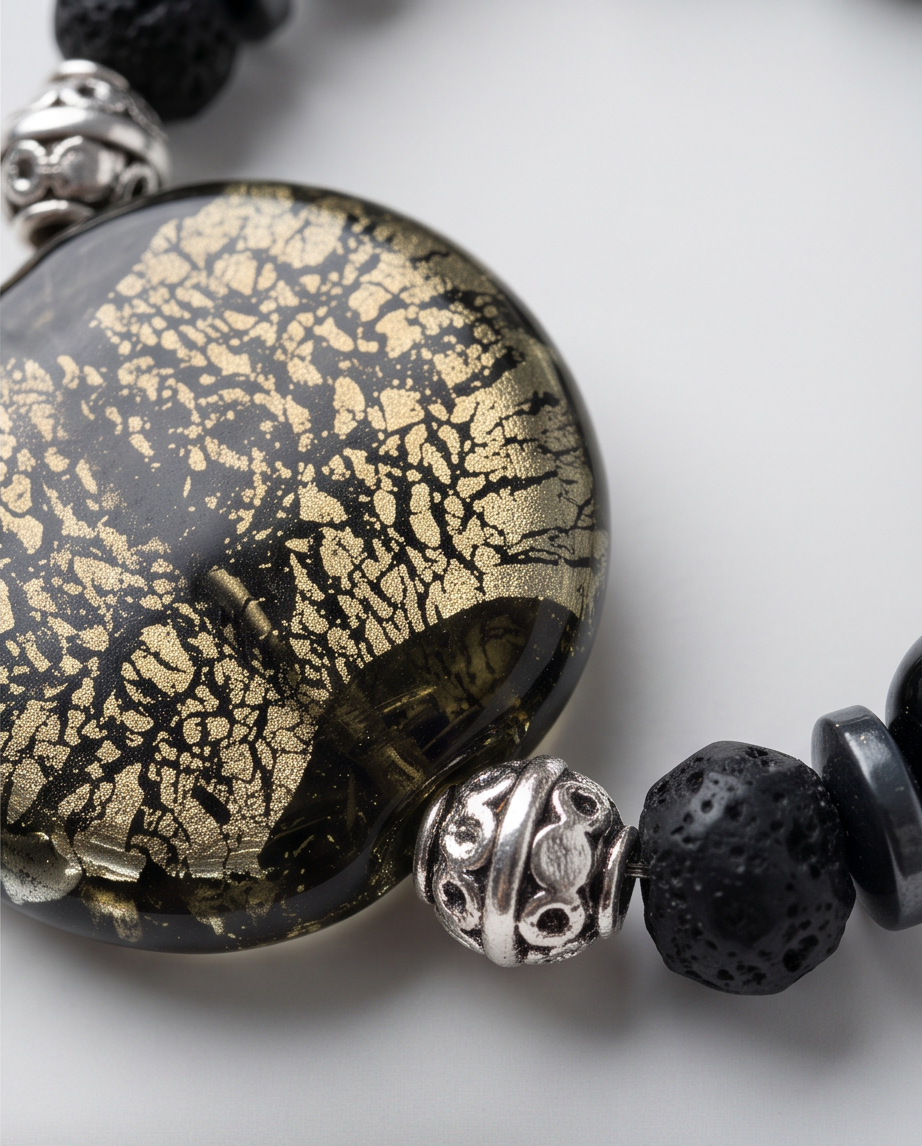 The Black Crackle Bracelet