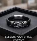 The Black and Silver Infinity Bracelet