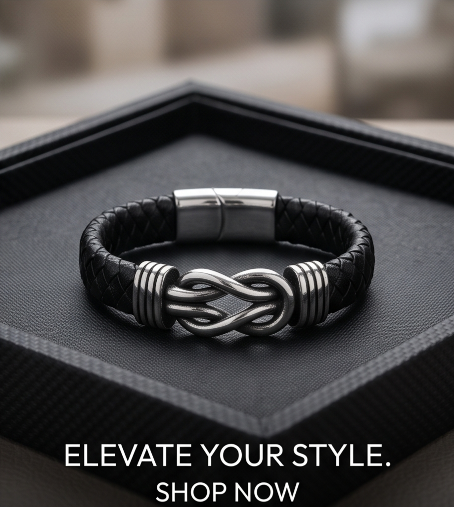 The Black and Silver Infinity Bracelet