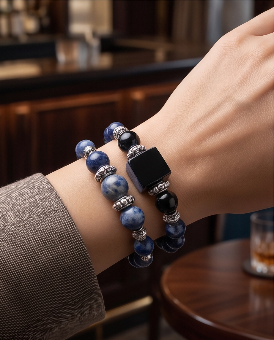 Royal Blue Gemstone Bracelet Set