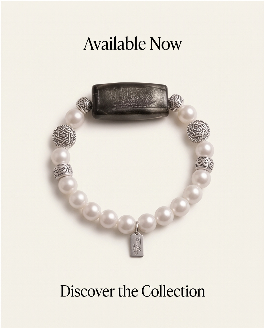 Midnight Silk Pearl Bracelet