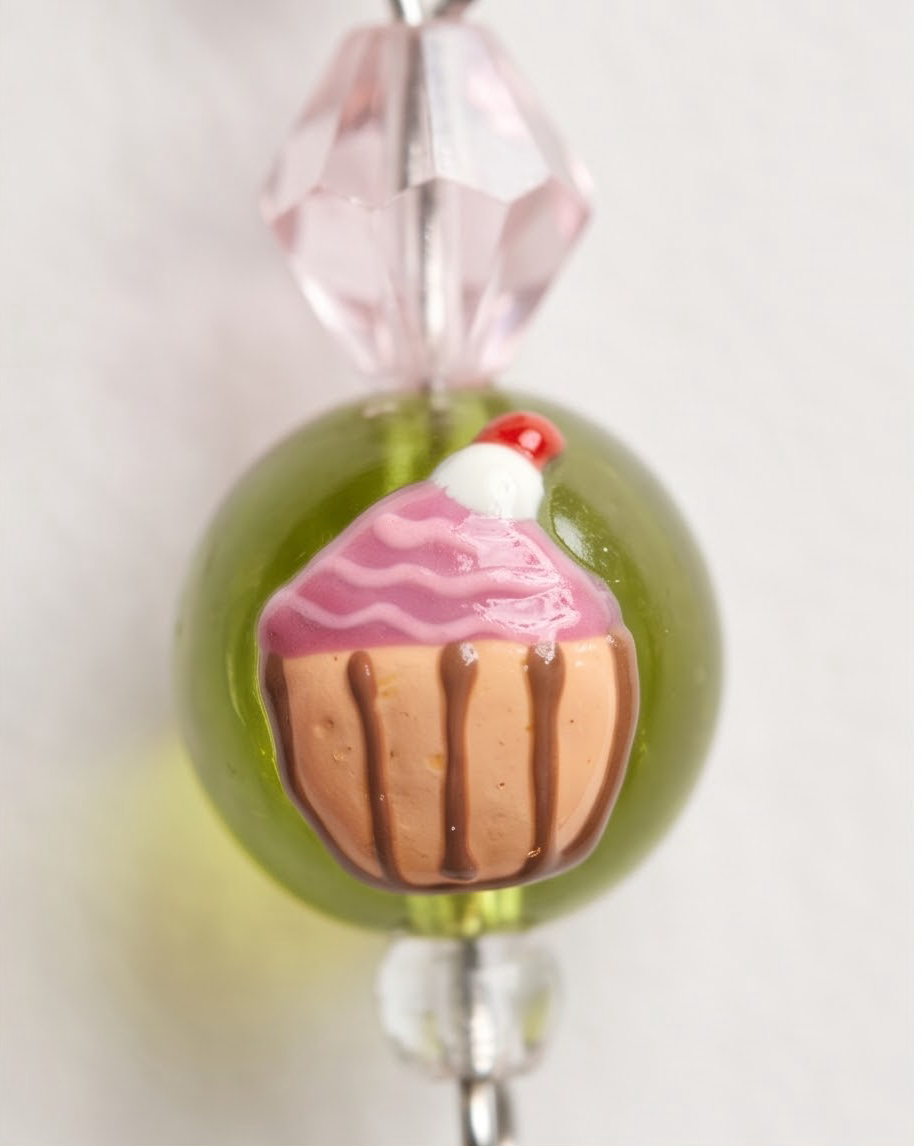 Cupcake Beaded Earrings