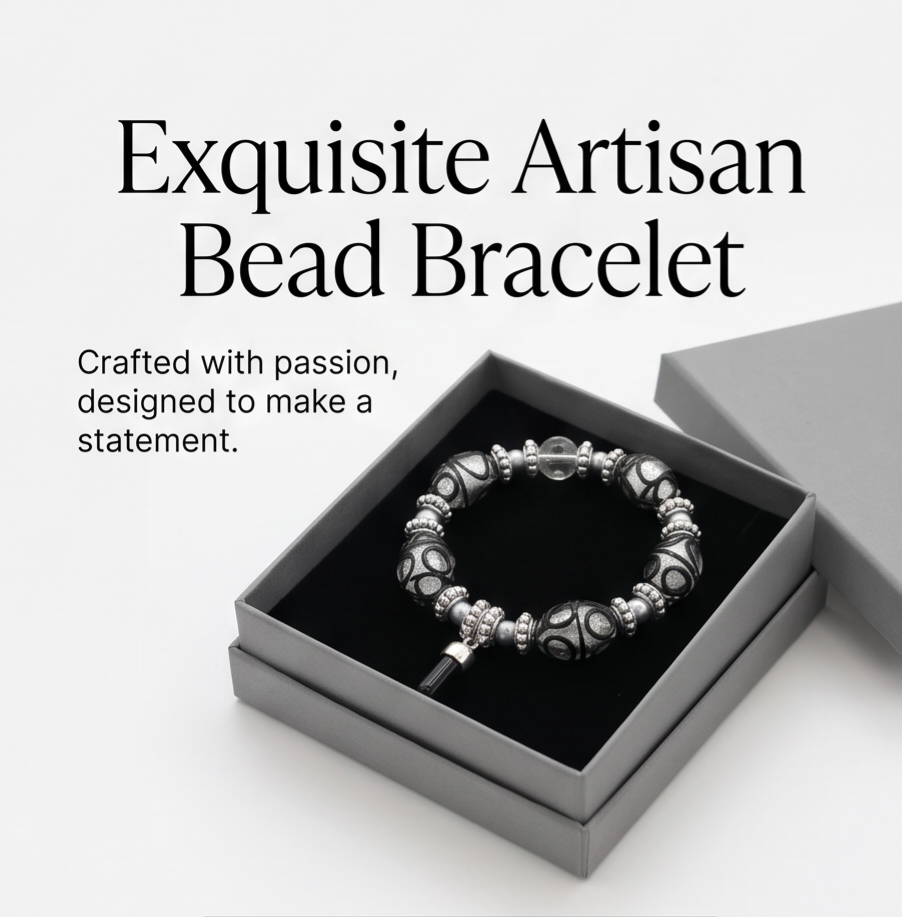 Black Swirl Bracelet