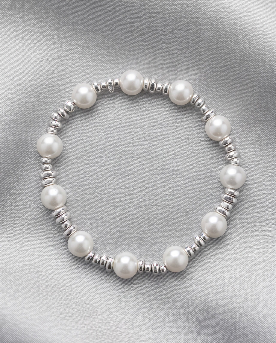 Silver and Pearl Bracelet