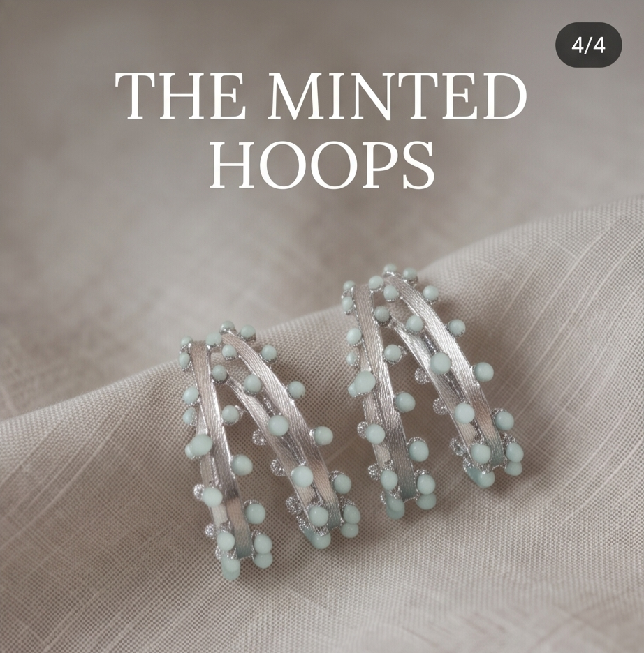 Silver and Mint Earrings