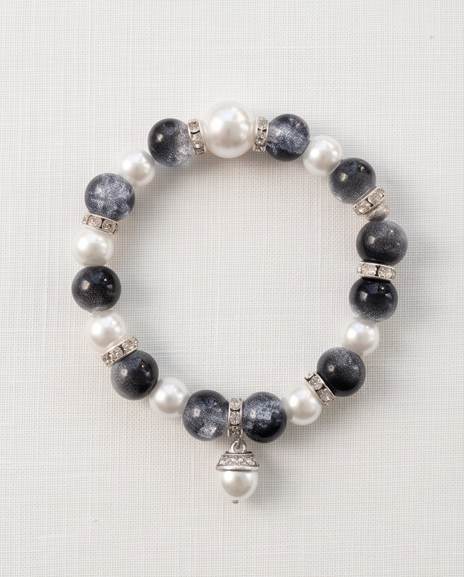 Chambray Pearl Bracelet