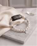 Midnight Silk Pearl Bracelet
