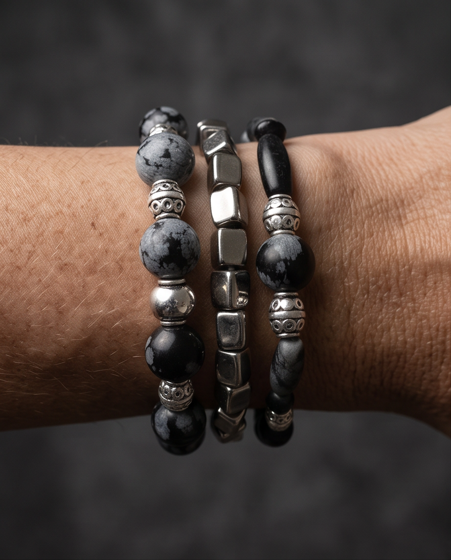 Black Bracelet Trio